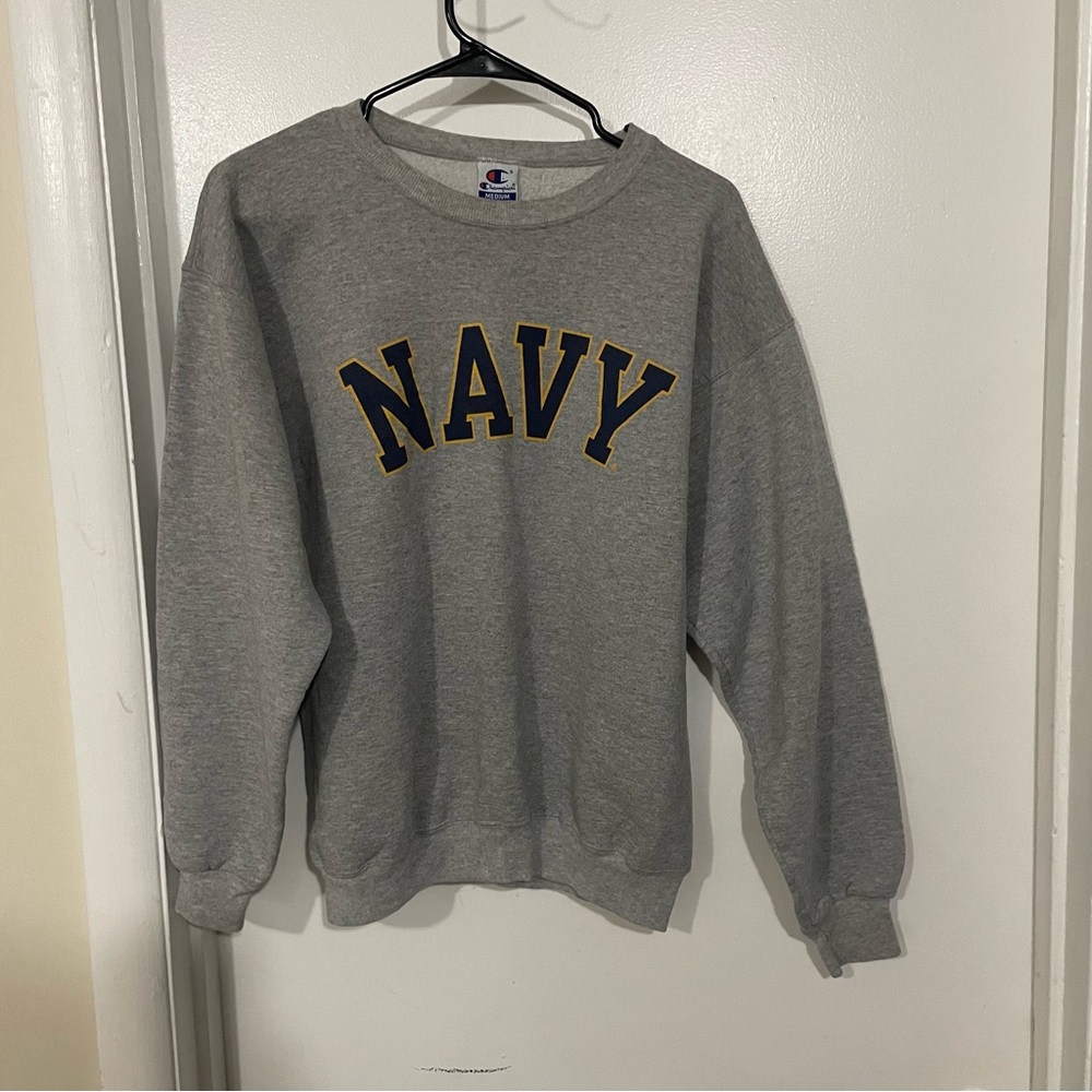 Navy champion crew neck sweater mens size medium